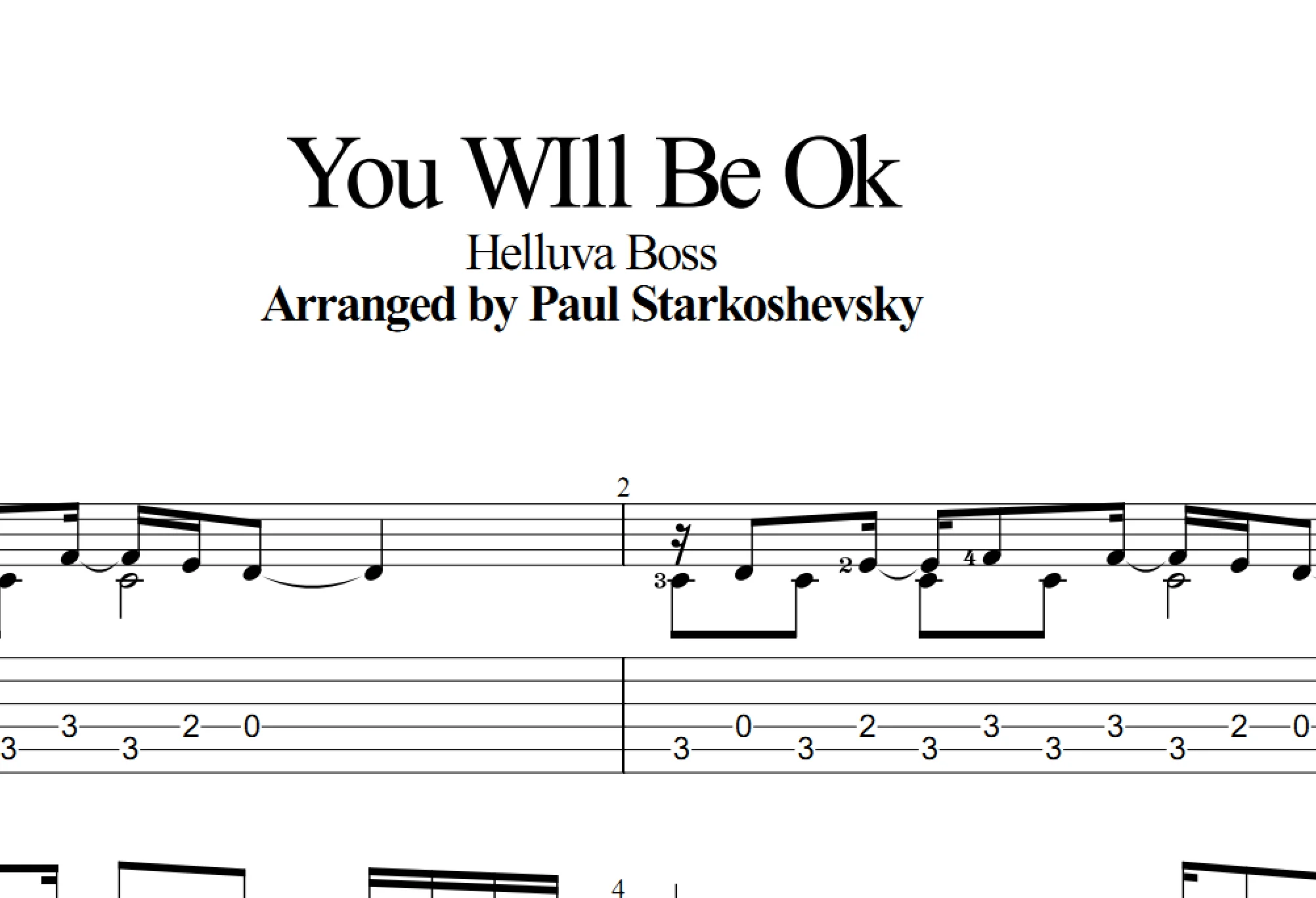 You Will Be Okay Helluva Boss One guitar tabs
