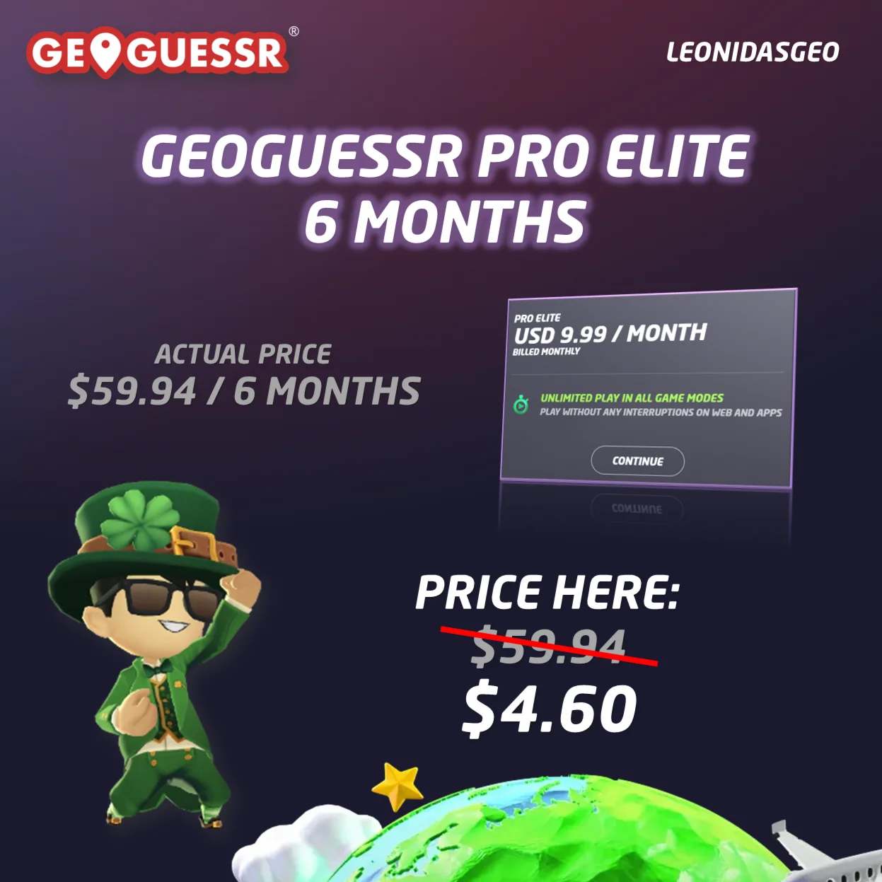 GeoGuessr Pro Elite 6 Months Subscription