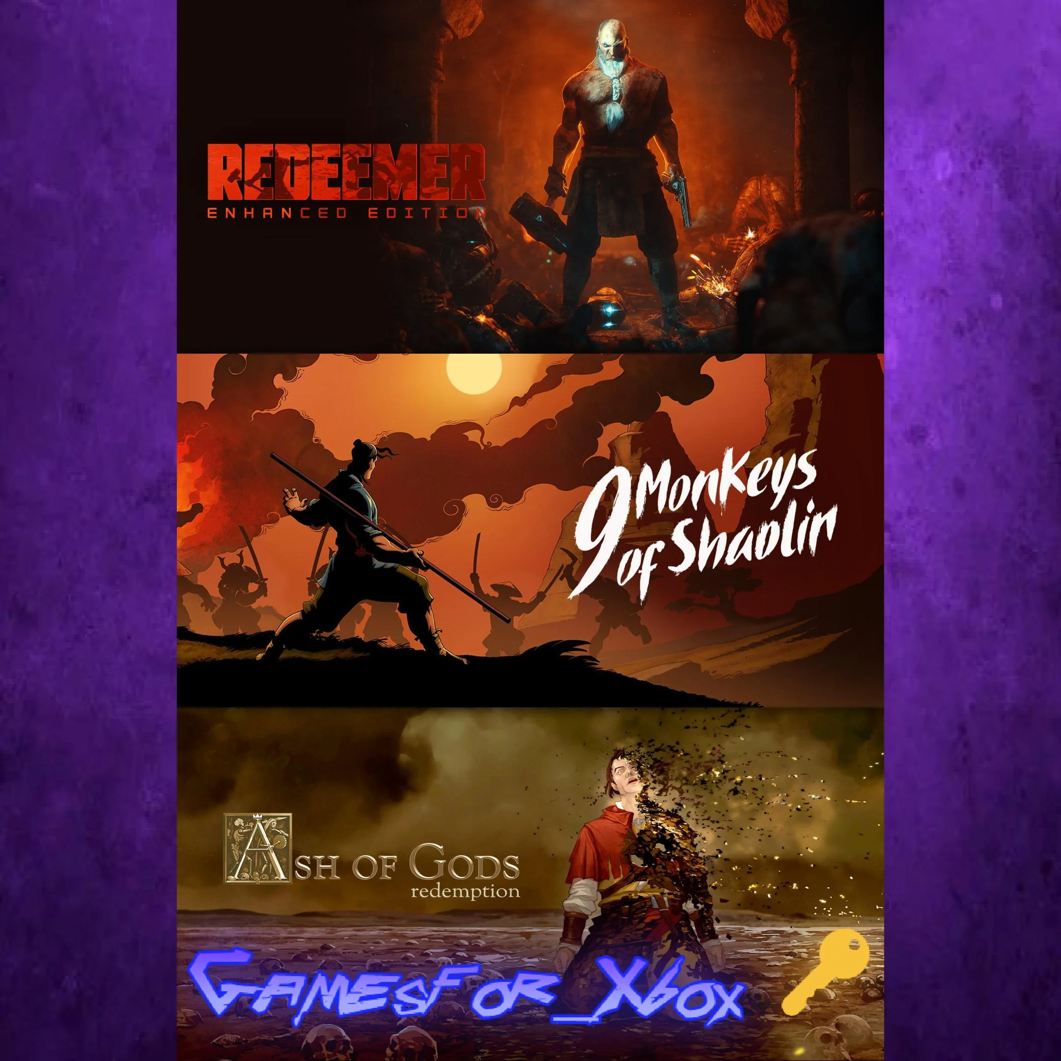 9 Monkeys of Shaolin + Ash of Gods + Redeemer XBOX Ключ