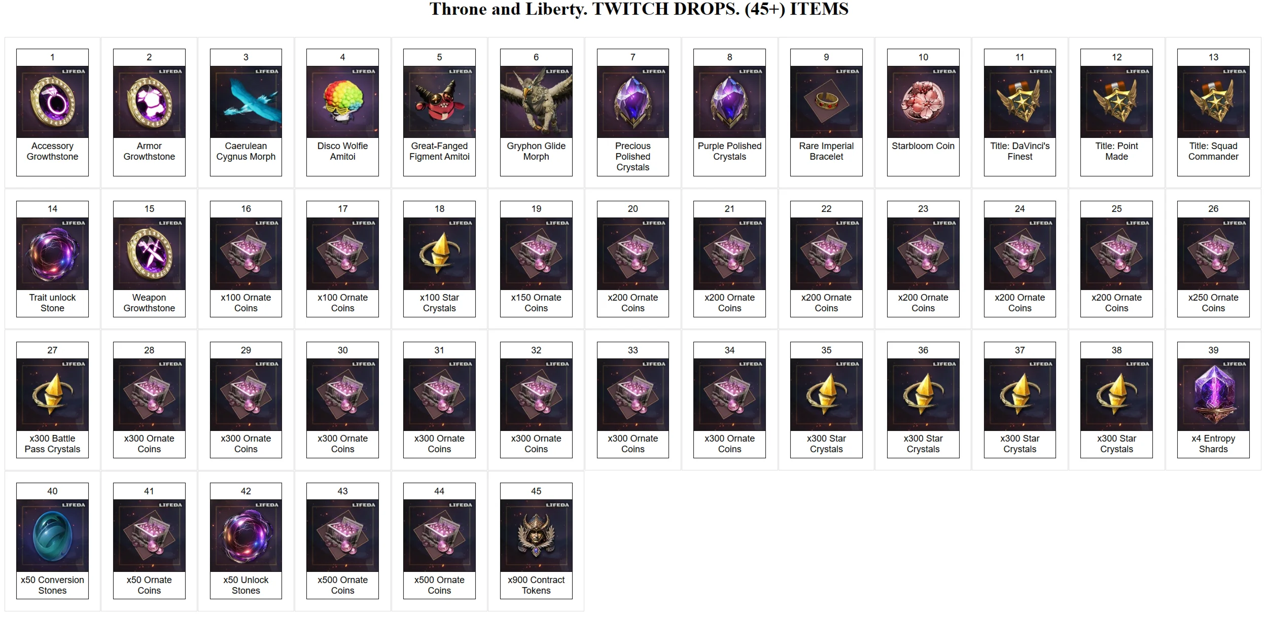 Throne and LibertyTWITCH DROPS45+ СКИНЫ ПРЕДМЕТЫ+