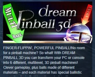 Dream Pinball 3D STEAM KEY REGION FREE GLOBAL