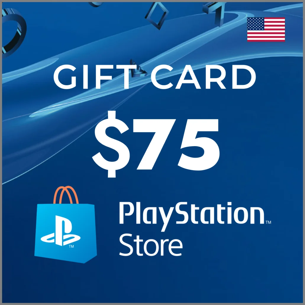 Пополнение PlayStation PSN USA карта 75 USD США