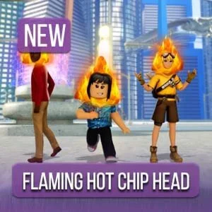 KEY Roblox Flaming Hot Chip Head Prime Gaming