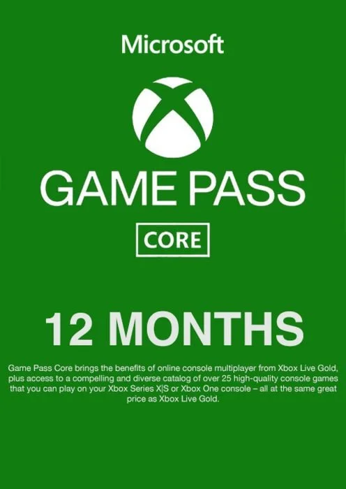 XBOX GAME PASS CORE 12 Месяцев ИНДИЯ