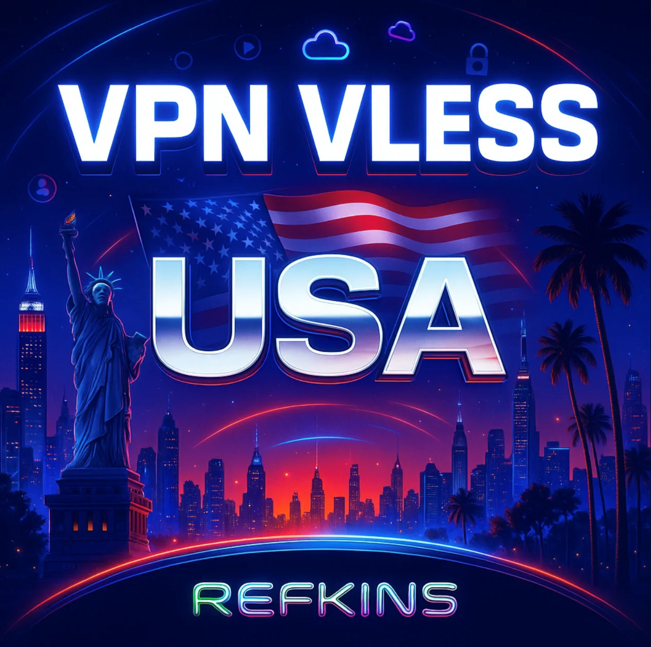 VPN VLESS США ЛИЧНЫЙ АВТОВЫДАЧА 24/7