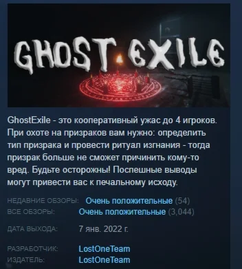 Ghost Exile АВТОДОСТАВКА STEAM РОССИЯ