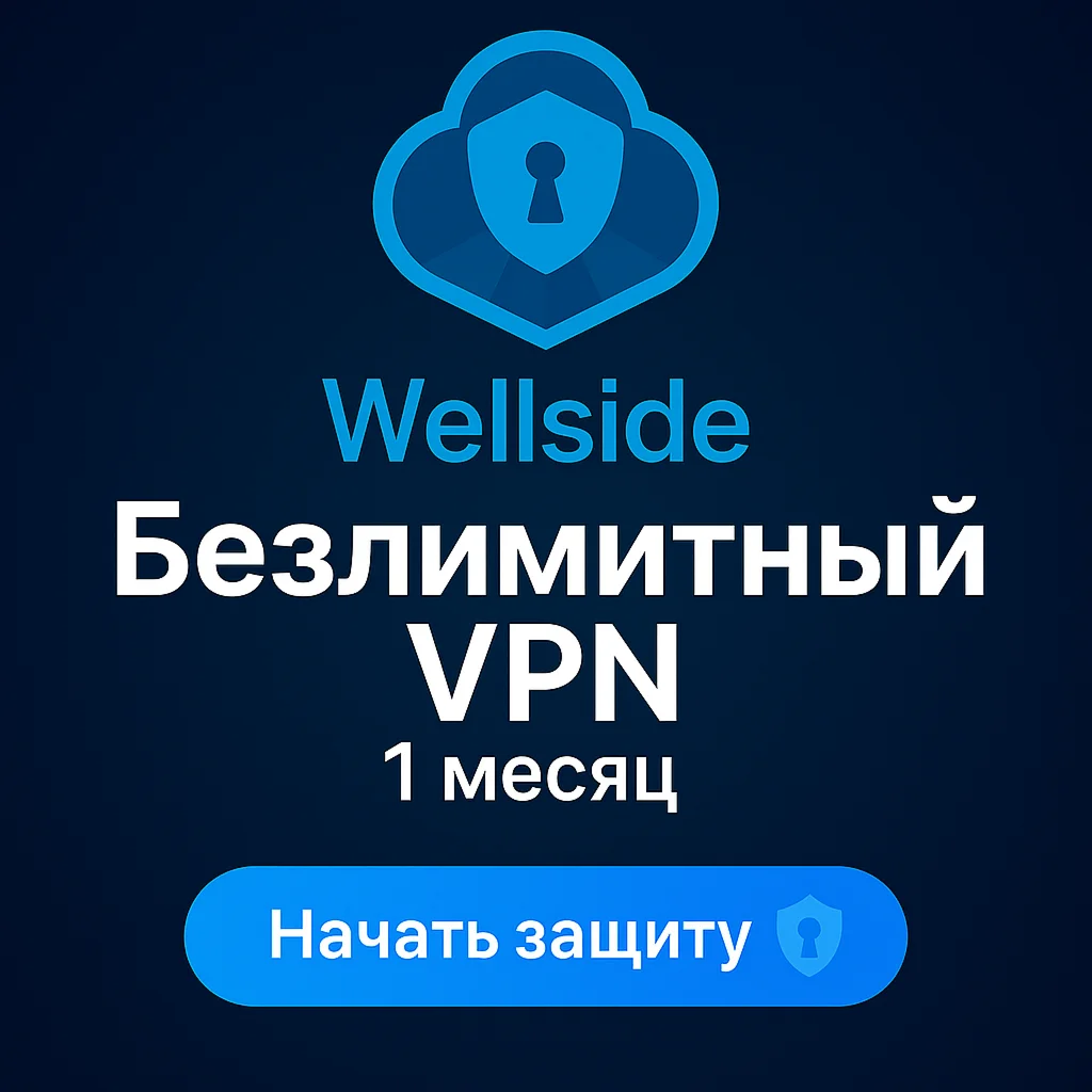 WellSide VPN -Защищнное соединение по VLESS 1 месяц
