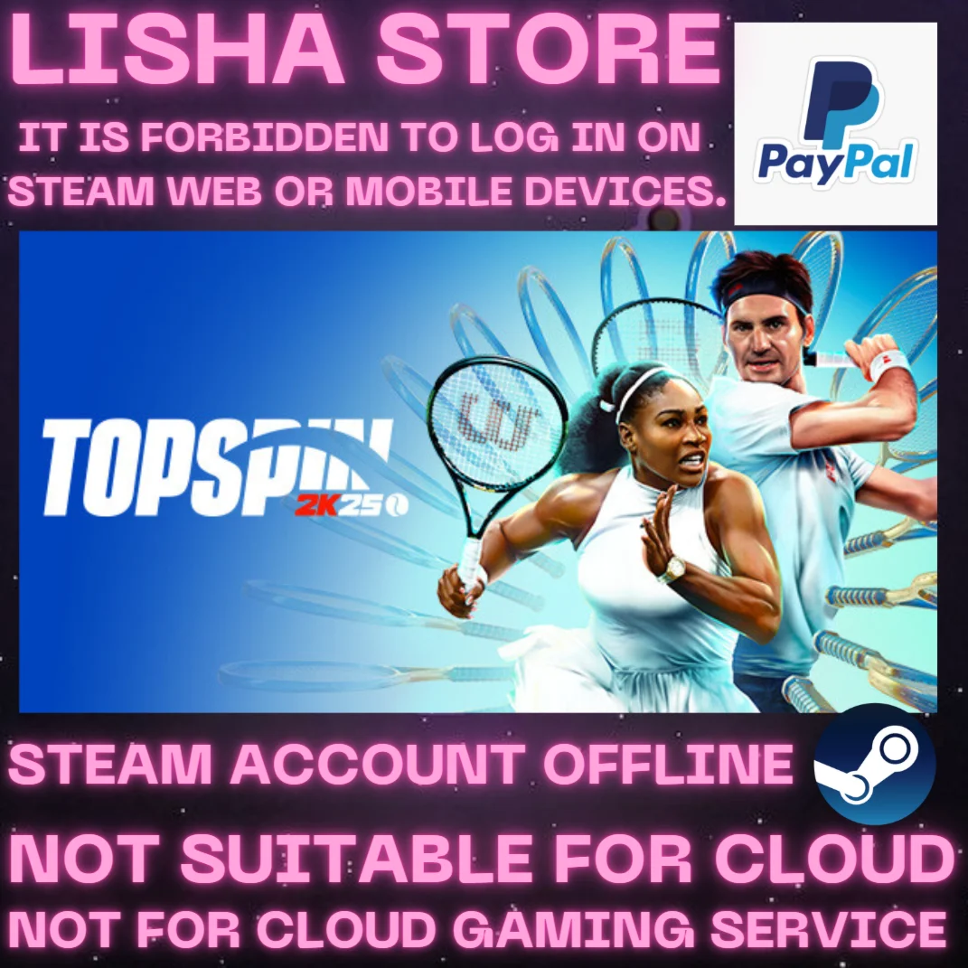 TopSpin 2K25 ОГРАНИЧЕННАЯ ФУНКЦИЯ Стим Оффлайн Paypal