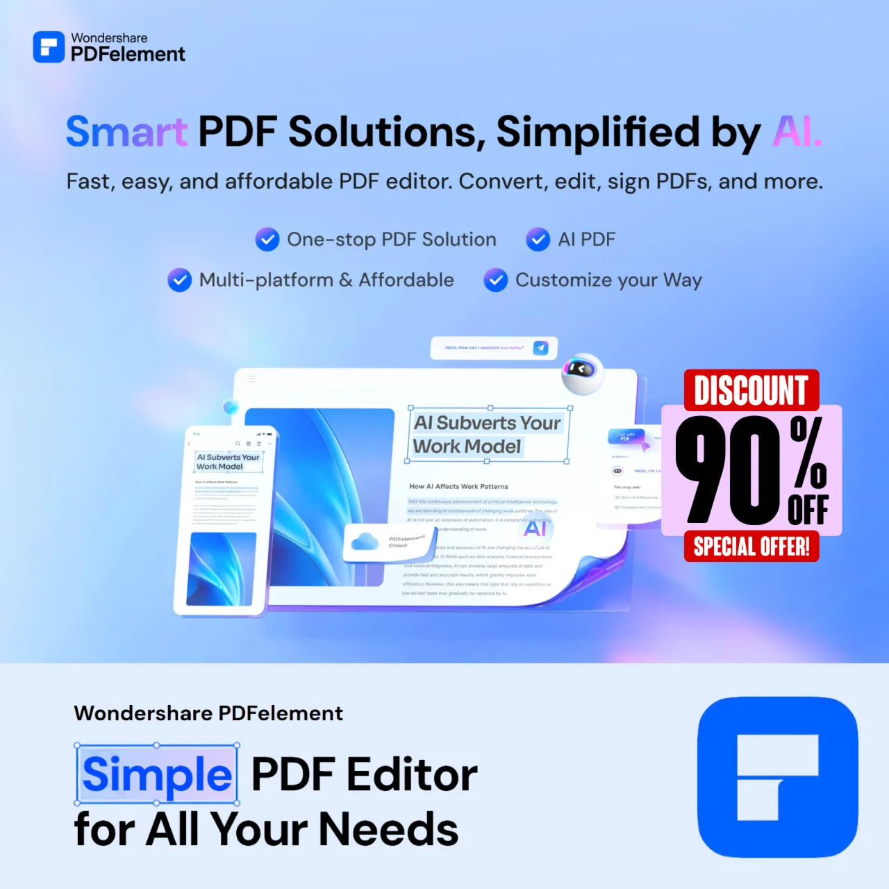 Wondershare PDFelement Все планы и пакеты