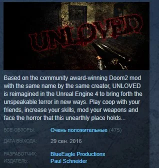 UNLOVED STEAM KEY REGION FREE GLOBAL