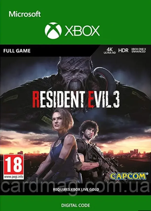 RESIDENT EVIL 3 XBOX КЛЮЧ