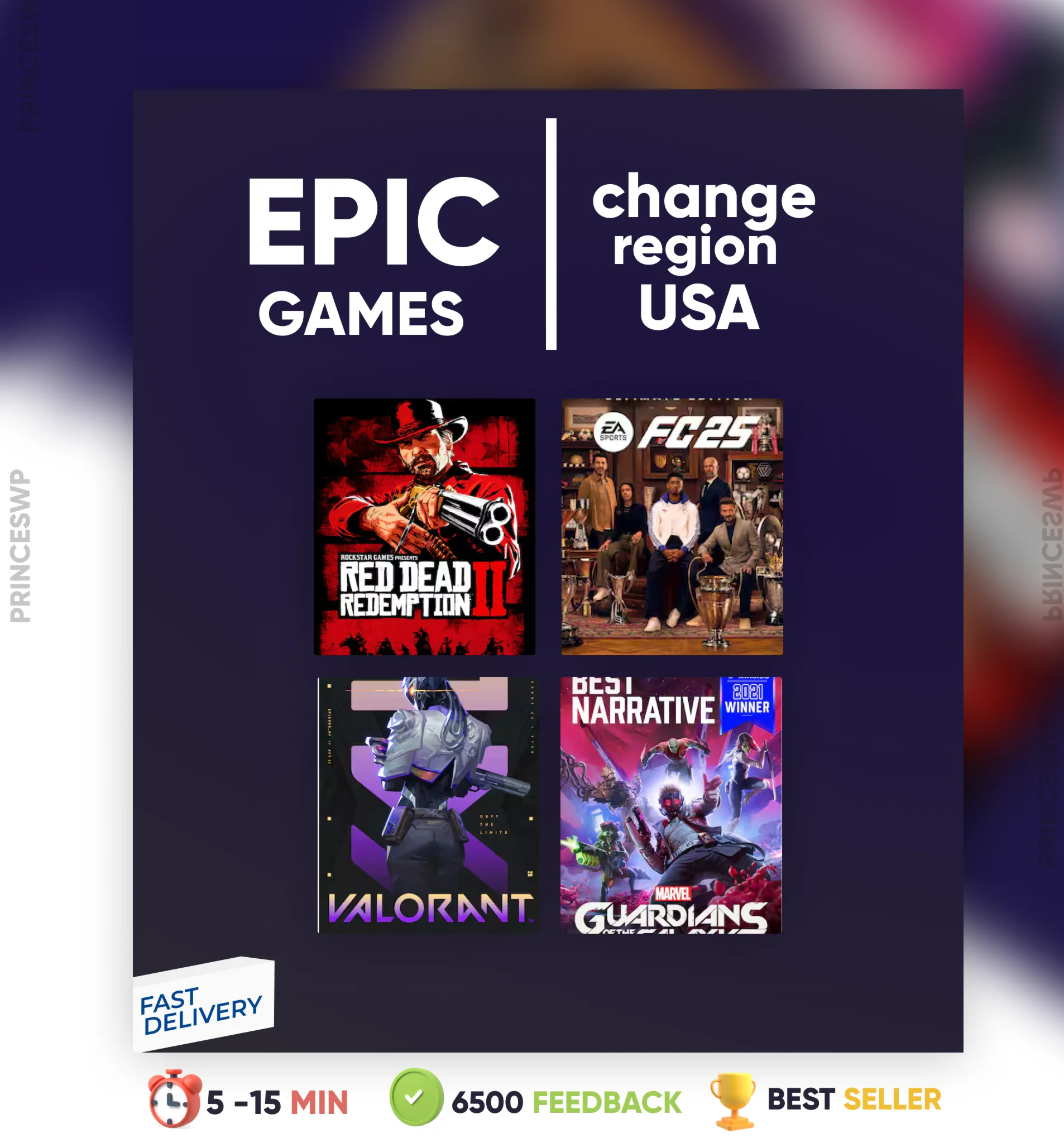 Смена региона Epic Games на США epicgames