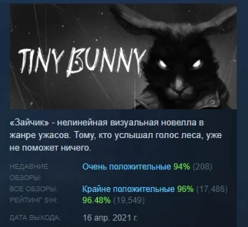 TINY BUNNY АВТОДОСТАВКА STEAM РОССИЯ