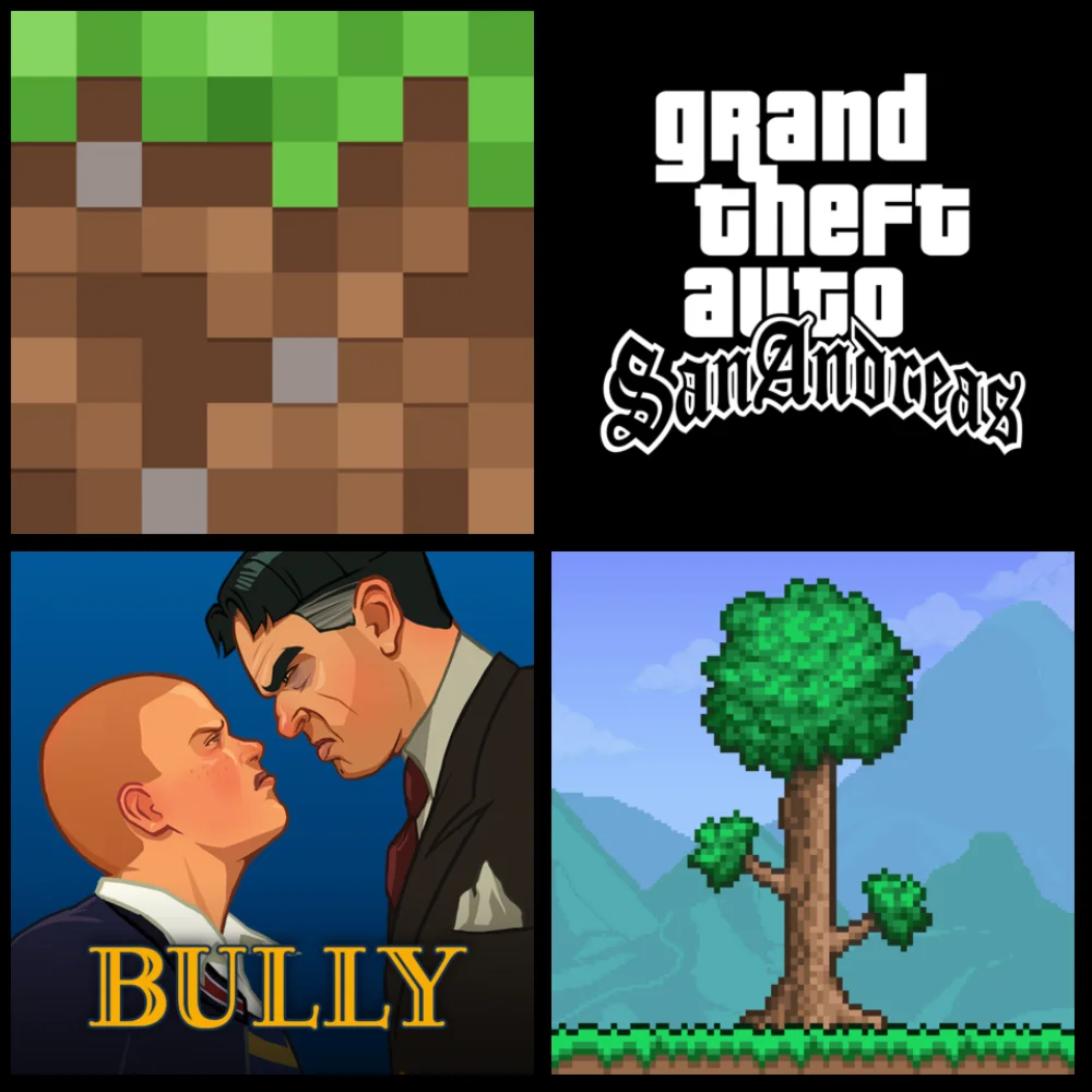 Minecraft Bully GTA San Andreas Terraria iPhone На День