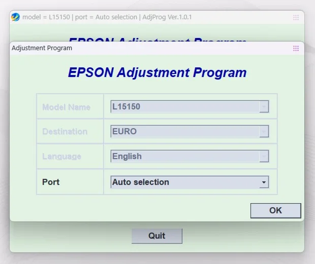 EPSON AdjProg Reset L15150 L11160 WF-7830