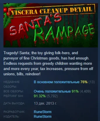 Viscera Cleanup Detail: Santas Rampage STEAM РОССИЯ