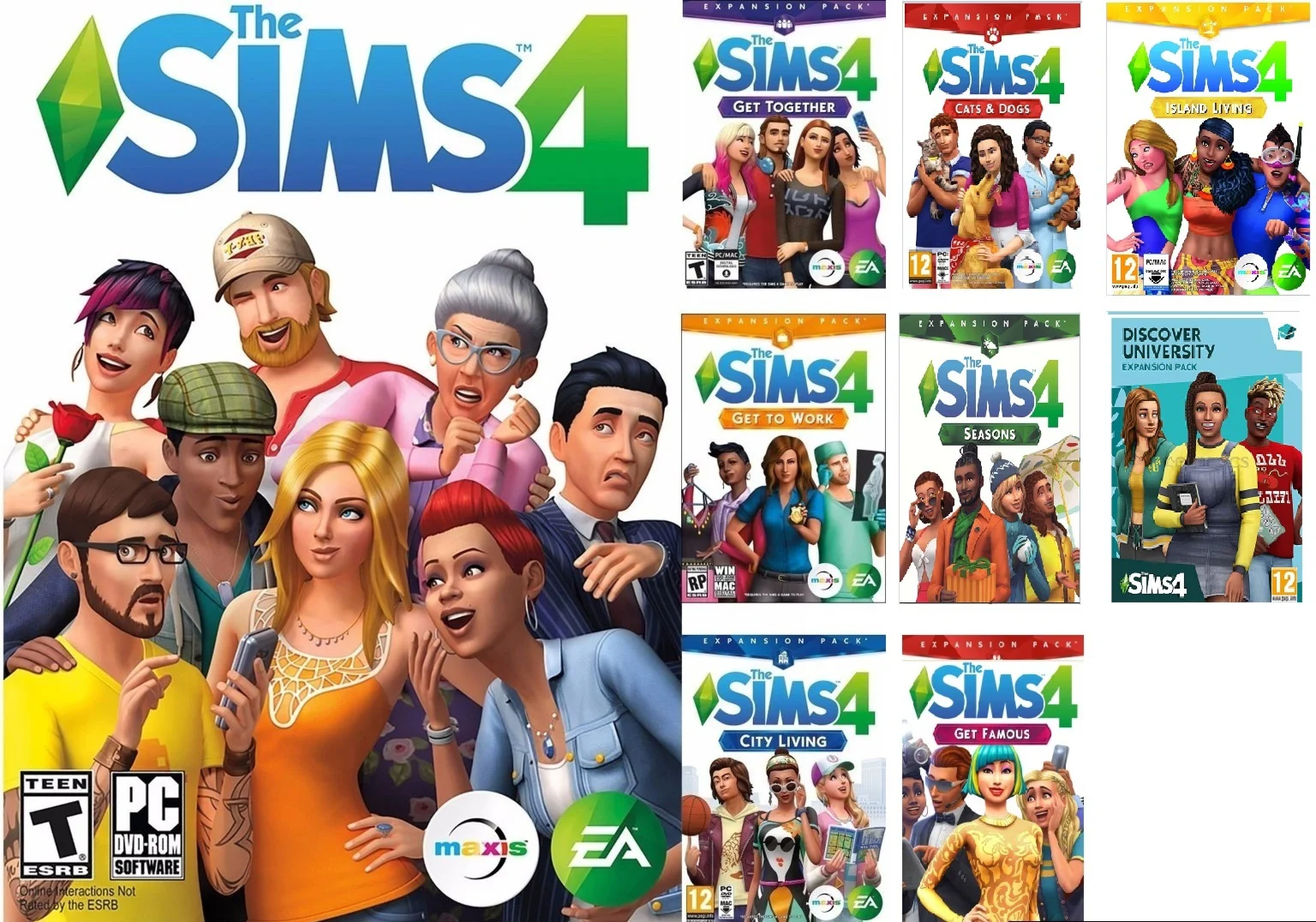 The Sims 4 + 10 дополнений 8 основные ОНЛАЙН