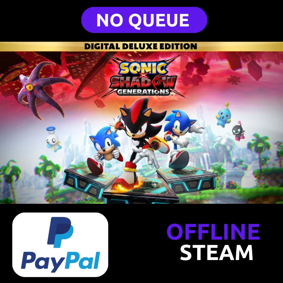 Sonic X Shadow Generations Deluxe NO QUEUE PAYPAL