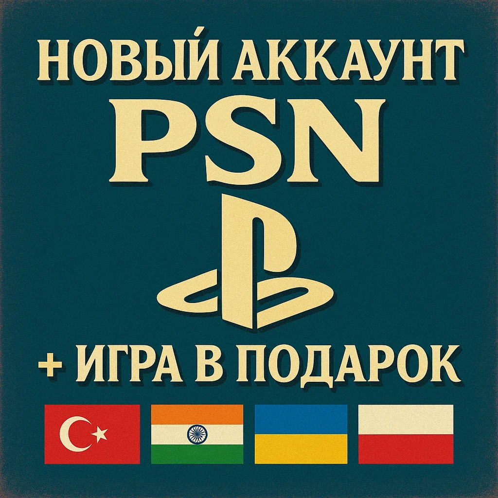 Новый Аккаунт PSN PS 4/5 Турция + Подарок